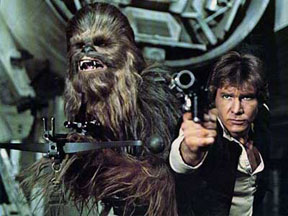 Han Solo ve Chewbacca (Harrison Ford - Peter Mayhew)