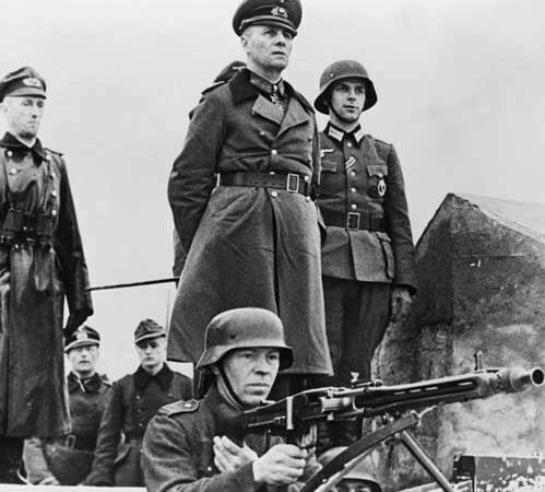 Field Marshal Rommel Inspecting Sea Wall